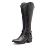 Bota Western 2 em 1 Laura Couro Preto