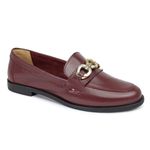 Mocassim Íris Couro Bordô