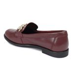 Mocassim Íris Couro Bordô