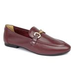 Loafer Laila Couro Bordô
