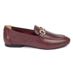 Loafer Laila Couro Bordô