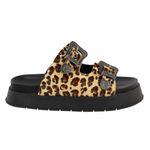 Papete FlatForm Couro Animal Print Onça