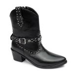 Bota Western Rafaela Couro Preto