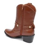 Bota Western Rafaela Couro Caramelo