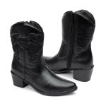 Bota Western Carolina Couro Preto