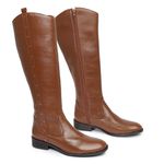 Bota Montaria Marília Couro Caramelo