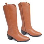 Bota Western Gabriela Couro Caramelo