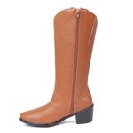 Bota Western Gabriela Couro Caramelo
