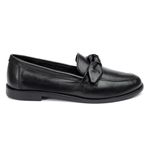 Mocassim Lavínia Couro Preto