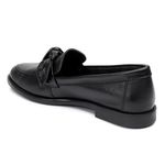 Mocassim Lavínia Couro Preto