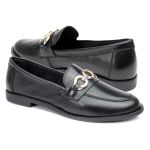 Mocassim Íris Couro Preto 