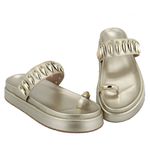 Sandália FlatForm Sofia Ouro