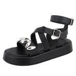 Sandália FlatForm Chloe Preto