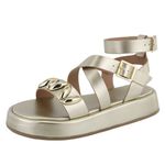 Sandália FlatForm Chloe Dourado