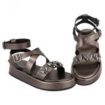 Sandália FlatForm Chloe Grafite 