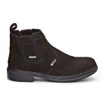 Bota Botina Cano Curto Em Couro Legítimo Preto