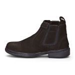 Bota Botina Cano Curto Em Couro Legítimo Preto