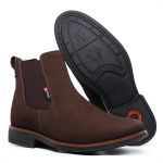Bota Chelsea Masculina Nobuck Café