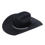 Chapéu Preto De Strass Country Rodeio Feminino