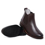 Bota Chelsea Masculina Em Couro Legítimo Forrada Em Couro Café