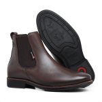 Bota Chelsea Em Couro Legítimo Vegetaly Café