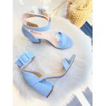 Sandália Felina Azul Crôco