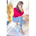 Sandália Felina Azul Crôco