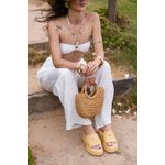 Flat Cancún Palha Creme