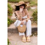 Flat Cancún Palha Creme