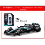  Bburago Fórmula 1 Mercedes - AMG - W16 Kimi Antonelli 2025 1:64 Bburago