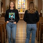 Blusa São Carlo Carlo Acutis Católico Agasalho 100% Moletom Preto