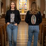 Moletom Católico Nossa Senhora De Guadalupe Algodão Cristão Preto