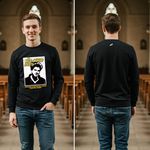 Blusa São Carlo Carlo Acutis Agasalho Católico Comic Moletom Preto