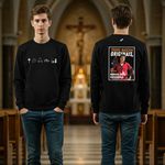 Blusa São Carlo Acutis Agasalho Católico Moletom Estampa Preto
