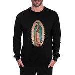 Moletom Nossa Senhora De Guadalupe Cristão Católico Algodão Preto
