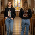 Moletom Nossa Senhora De Guadalupe Cristão Católico Algodão Preto