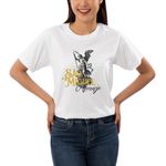 Camiseta São Miguel Arcanjo Branca Feminina Fé Católica