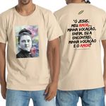 Camiseta Santa Teresinha Do Menino Jesus Marfim Masculina