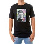 Camiseta Santa Teresinha Preta Masculina Católico Algodão