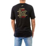 Camiseta Santa Teresinha Preta Masculina Católico Algodão