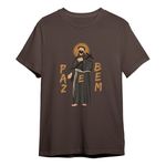 Camiseta São Francisco De Assis Paz E Bem Marrom Católico