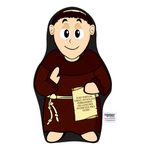 Naninha Travesseirinho Boneco São Frei Galvão Santo Católico Naninha Travesseirinho Boneco São Frei Galvão