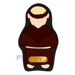 Naninha Travesseirinho Boneco São Frei Galvão Santo Católico Naninha Travesseirinho Boneco São Frei Galvão