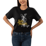 Camiseta São Miguel Arcanjo Preto Feminina Católica Preto