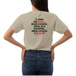 Camiseta Algodão Santa Teresinha 100% Algodão Feminina