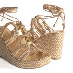 SANDÁLIA ANABELA ESTRELA DOURADA