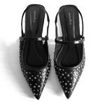 SAPATILHA SLINGBACK BICO FINO RUBIA PRETA