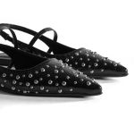 SAPATILHA SLINGBACK BICO FINO RUBIA PRETA