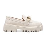MOCASSIM TRATORADO SANDY OFF WHITE ELOS DOURADO