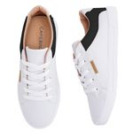 Tênis casual branco e preto - Joinville